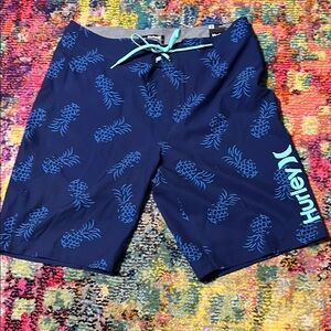 Hurley Blue Pineapple Print Board Shorts